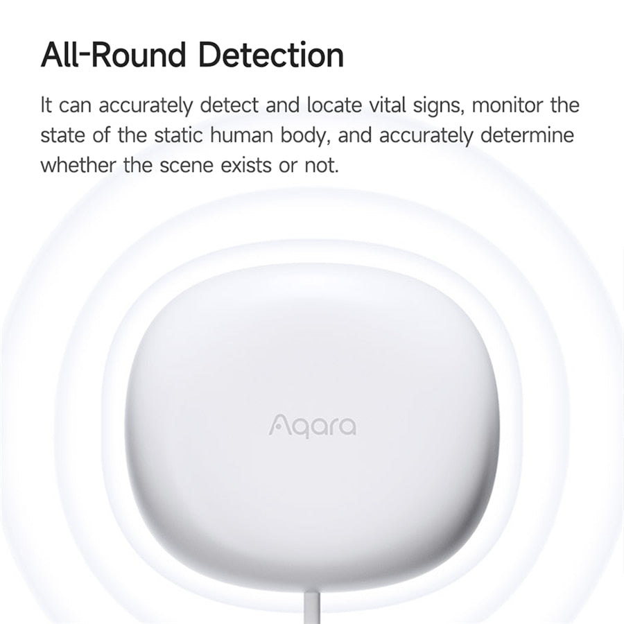Aqara FP1 Human Presence Sensor. Zigbee 3.0. Detector High Precision Sensing Smart Home for Aqara App and Apple Homekit.