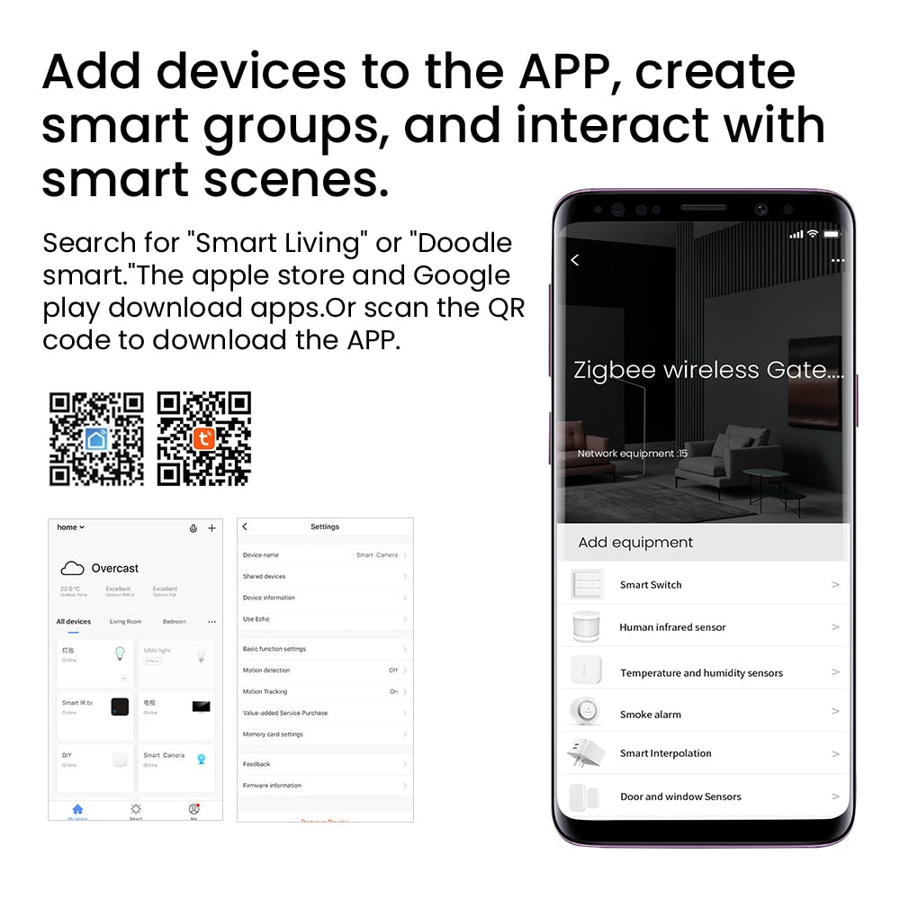 Tuya Smart Gateway Hub. Multi-model Smart Home Bridge, WiFi, Bluetooth, ZigBee. Smart Life APP, Wireless Remote Control. Works with Alexa and Google Home