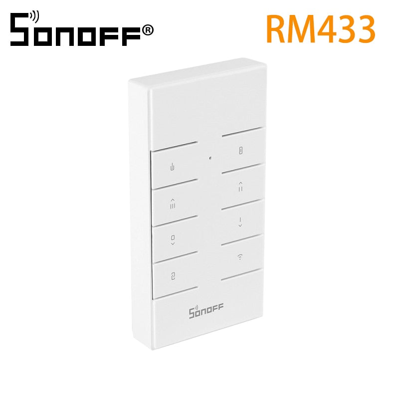 SONOFF RM433 Remote Control Multipurpose 8 Keys Custom 433 MHz RF Remote Controller. Works With SONOFF RF/4CH Pro/TX Series
