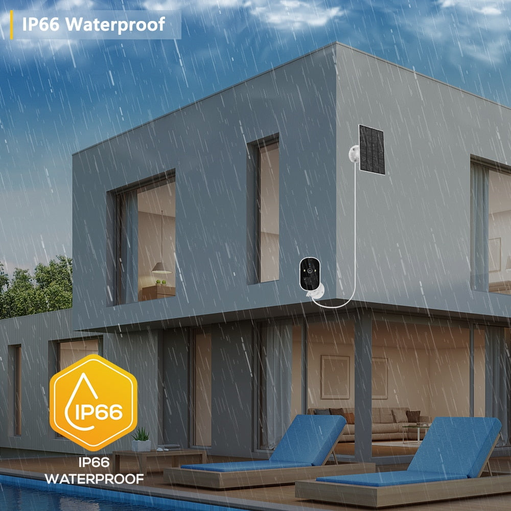 Wireless Solar Wifi Camera CCTV Security Camera Outdoor Full HD 1080P Audio IP Camera With 6000mAh Rechargeable Battery Camera