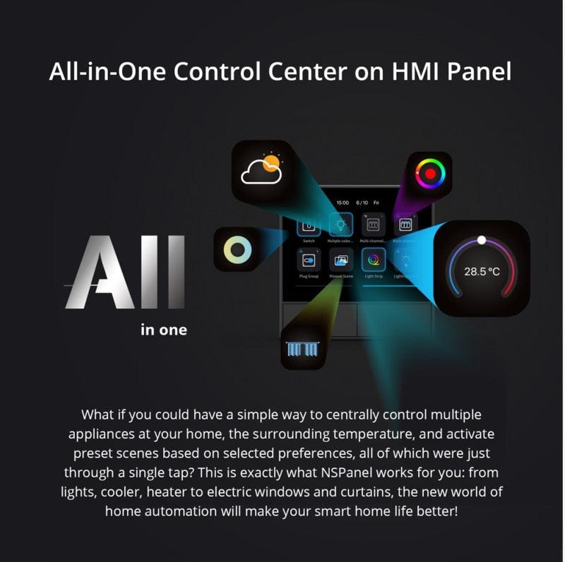 SONOFF NSPanel Smart WiFi Switch EU - All-in-One Control For Alexa or Google Home