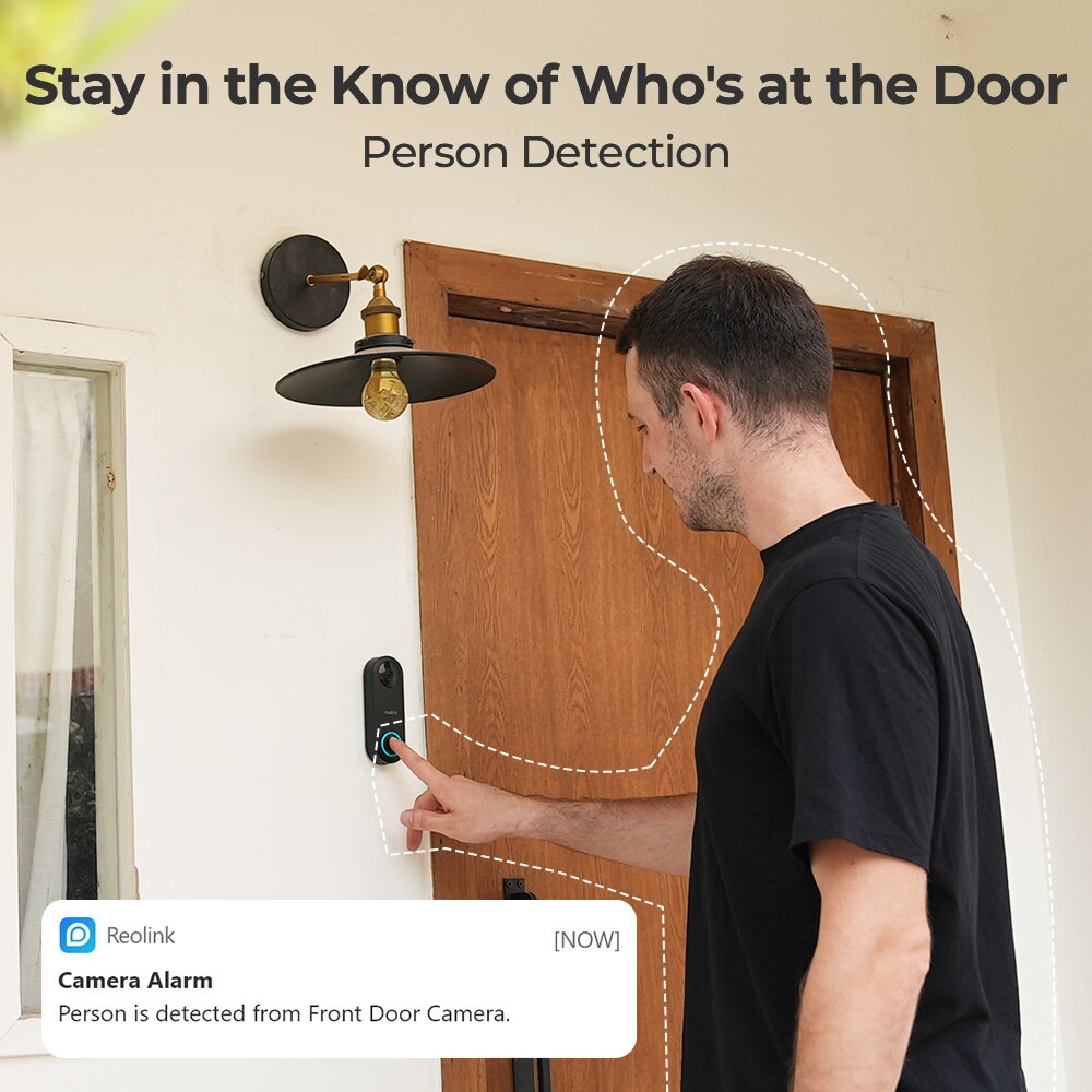 Reolink 2K+ Video Doorbell WiFi Smart Outdoor Home Video Intercom Human Detection Wired Door Bell PoE with Chime Support Alexa. UK Plug or EU Plug Available.