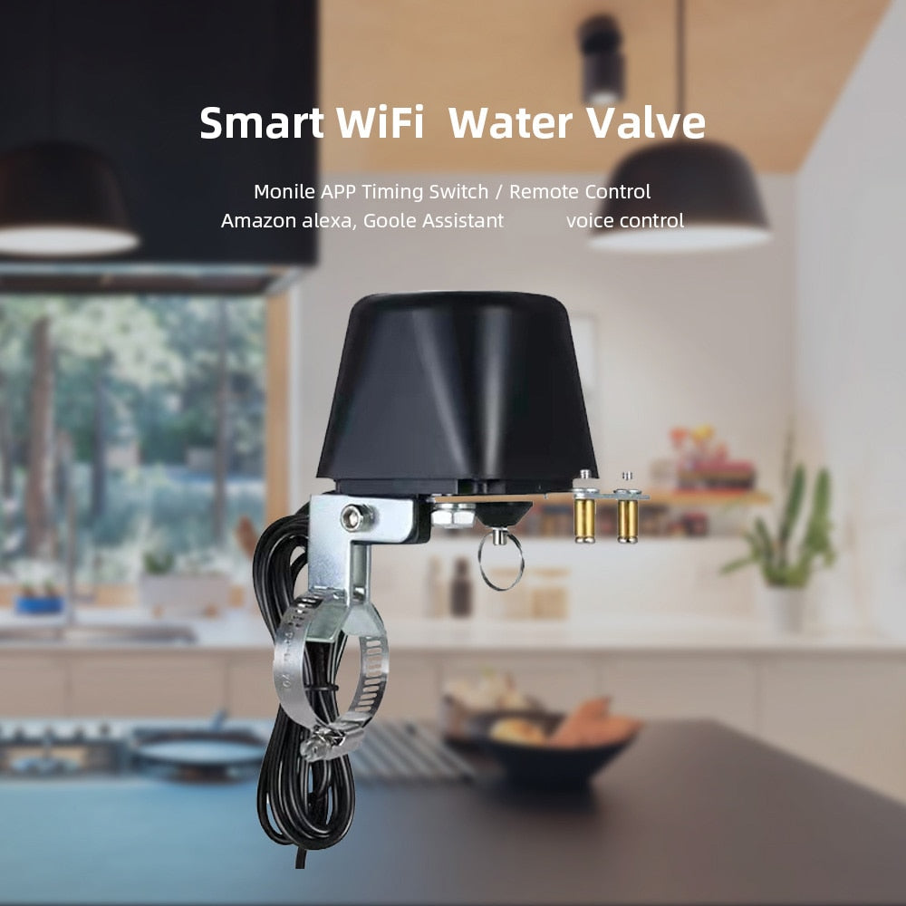 Smart WiFi or Zigbee Water Valve. ON/OFF Auto Control, Countdown Timer Valve . Supports Alexa and Google Home. UK or EU Plug version is available. Please select the correct version.