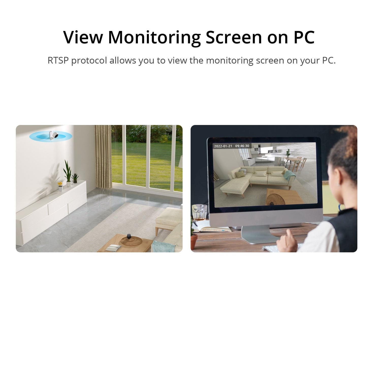 SONOFF CAM Slim Wi-Fi Smart Security Camera 1080P HD Two-way Audio Surveillance Automatic Tracking Motion Alarm. Works with Alexa. Please order UK or EU adapter version as required