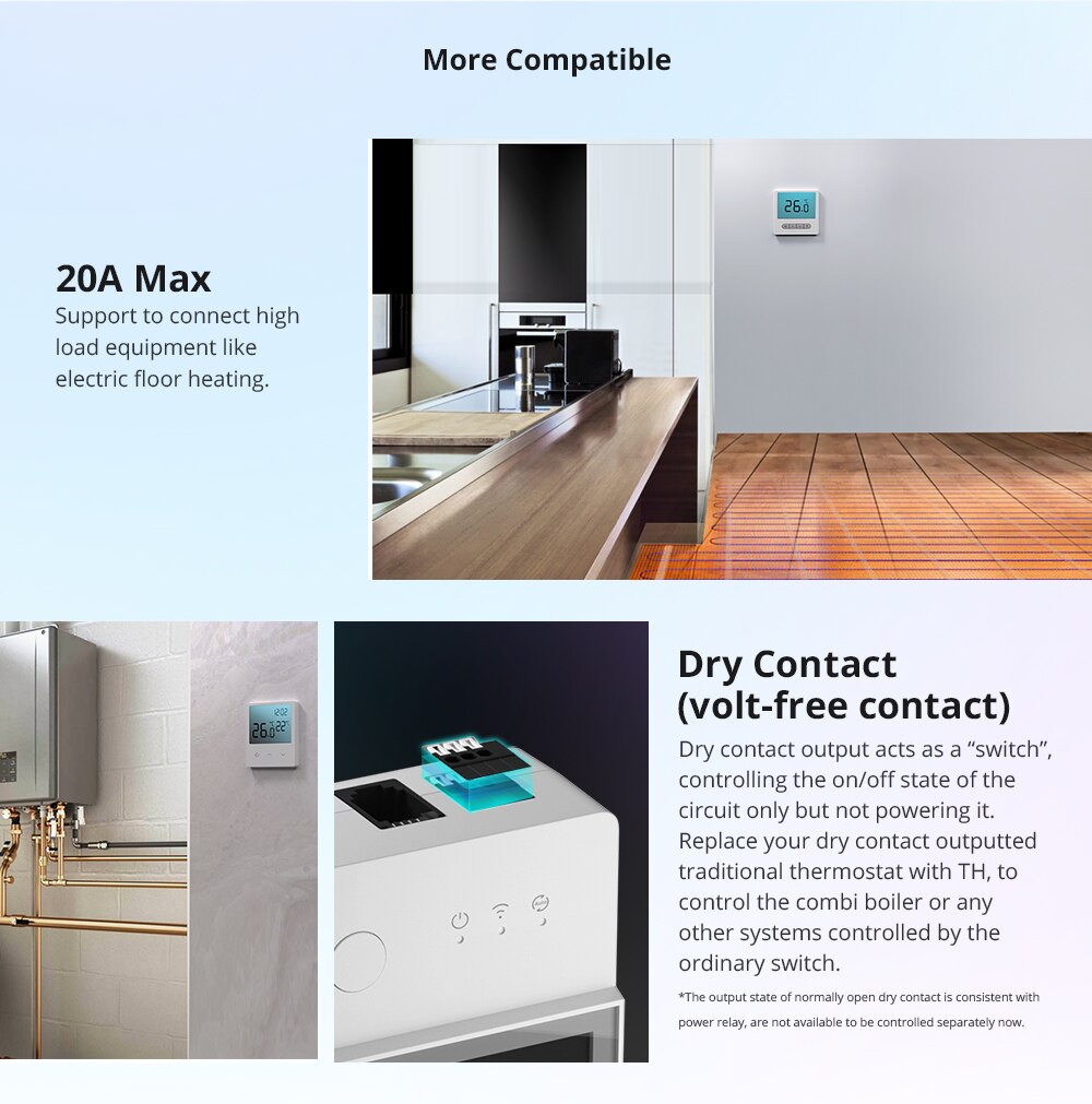 SONOFF TH Elite 16A or 20A Wifi Smart Temperature and Humidity Monitoring Switch. Add sensors THS01 or DS18b20 Sensor. Works Via eWelink App or Alexa App