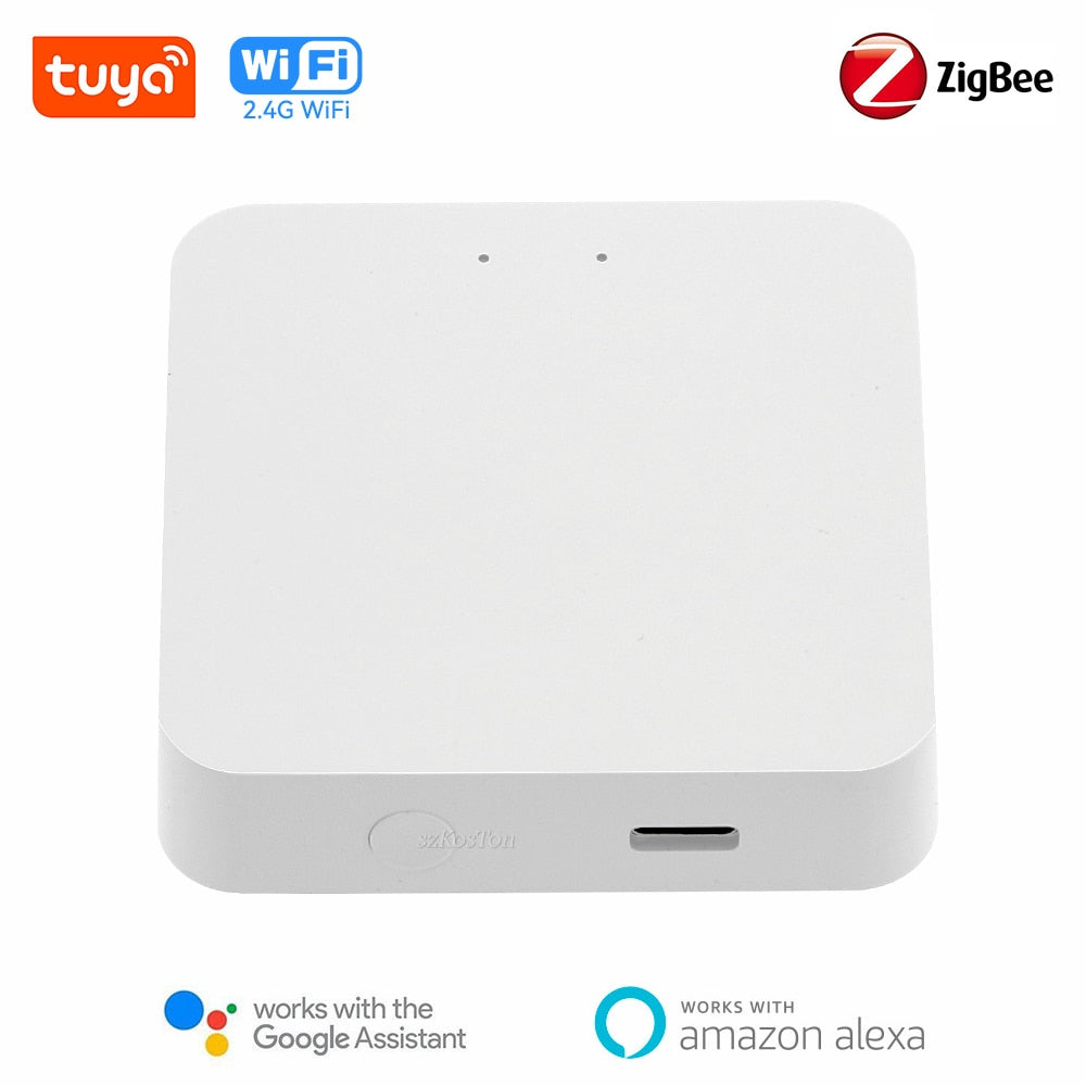 Tuya Smart Gateway Hub. Multi-model Smart Home Bridge, WiFi, Bluetooth, ZigBee. Smart Life APP, Wireless Remote Control. Works with Alexa and Google Home