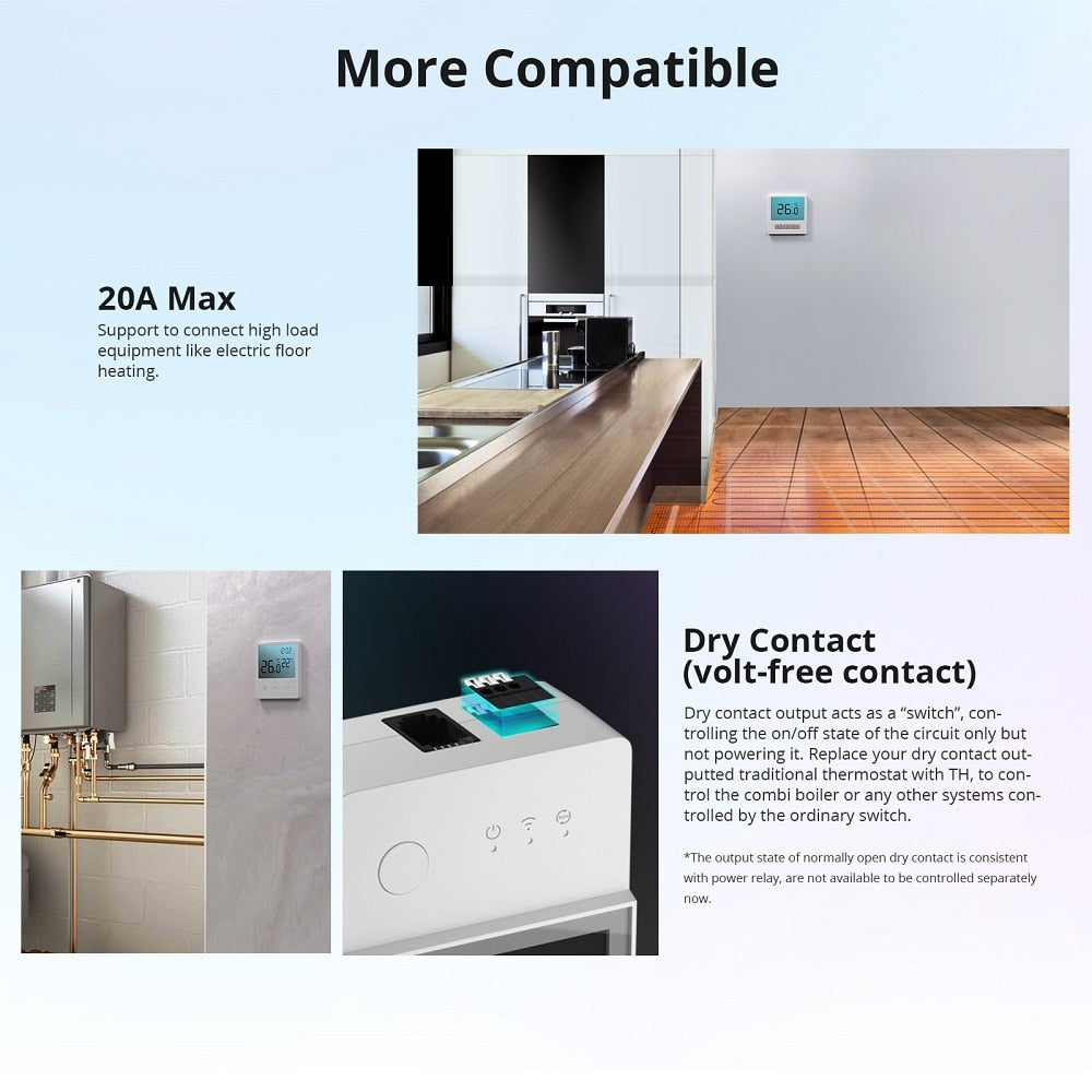 SONOFF TH Elite 16A or 20A Wifi Smart Temperature and Humidity Monitoring Switch. Add sensors THS01 or DS18b20 Sensor. Works Via eWelink App or Alexa App