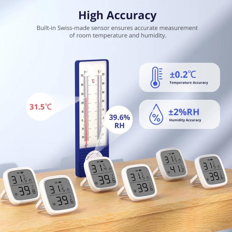 SONOFF SNZB-02D Zigbee Smart Temperature Humidity Sensor with Large LCD. Remote Real-time Monitoring via Ewelink APP and works with Alexa & Google Home