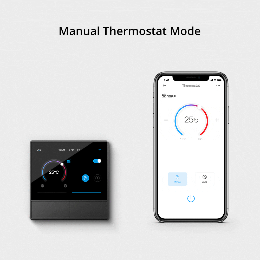 SONOFF NS Panel. 2 button light switch with smart features. Works with Ewelink, Alexa, Google Home and SmartThings